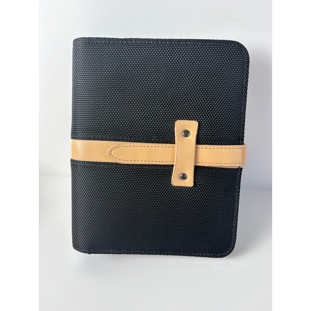 Franklin Covey Black Planner with Tan Strap
